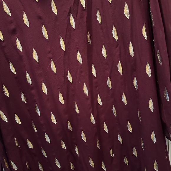 NWT LILLY PULITZER SHEA SILK DRESS SIZE 6 CABERNET BERRY METALLIC DIAMOND CLIP - Picture 3 of 11